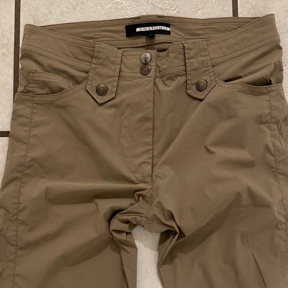 Anatomie Khaki Pants with Button Accents Small